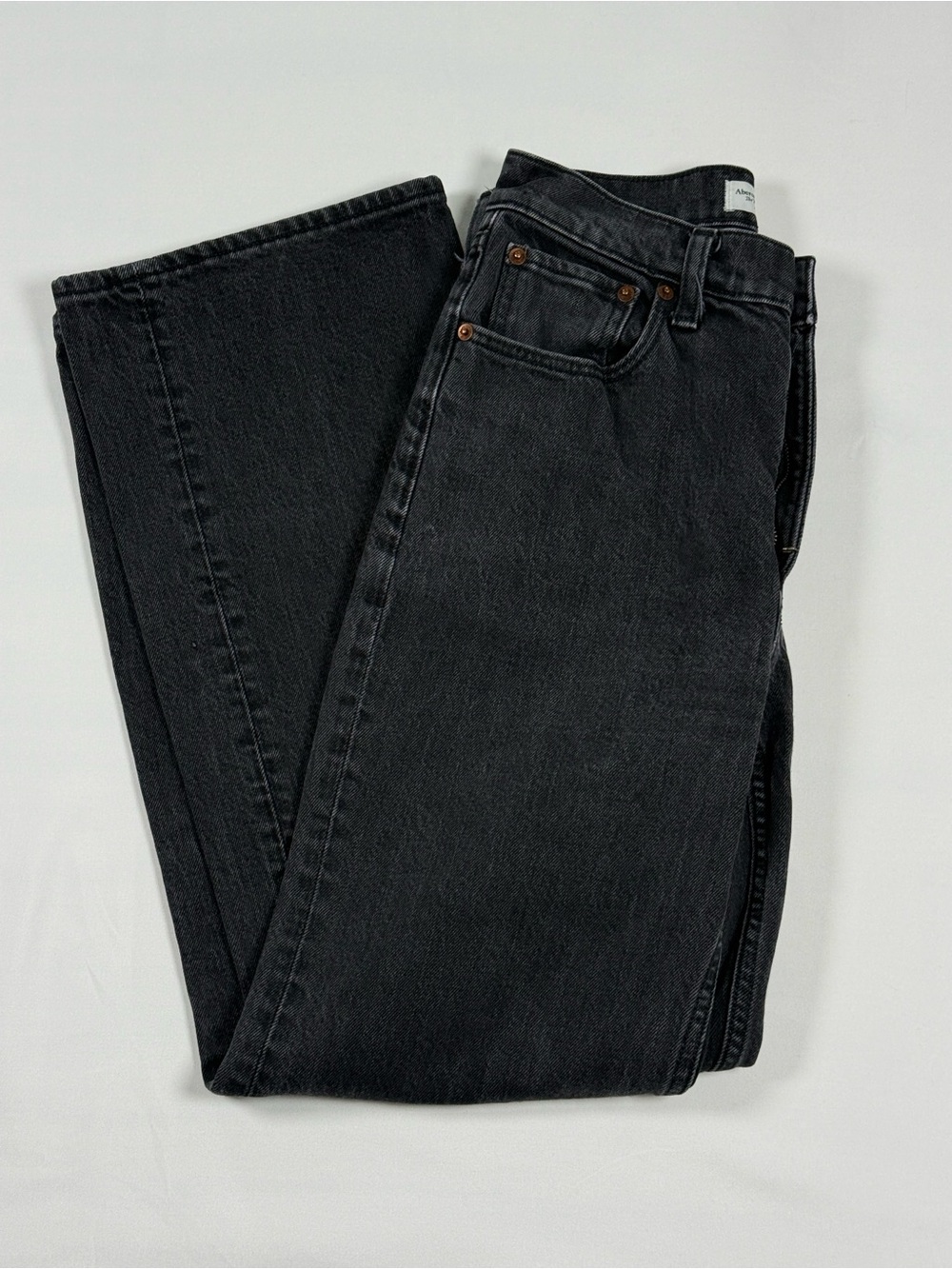 Abercrombie & Fitch Straight Black Womens Jeans